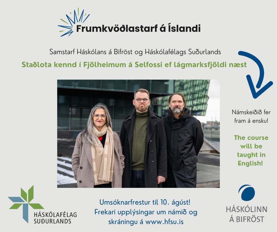 Frumkvöðlastarf á Íslandi - námskeið