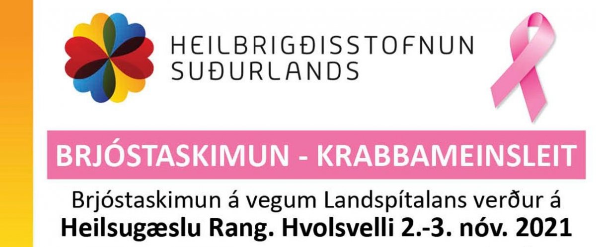 Tilkynning frá HSU - Brjóstaskimun