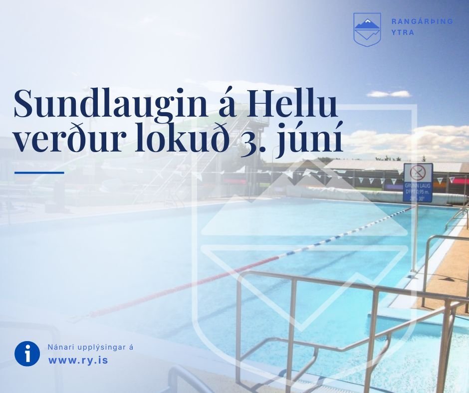 Lokun sundlaugarinnar á Hellu