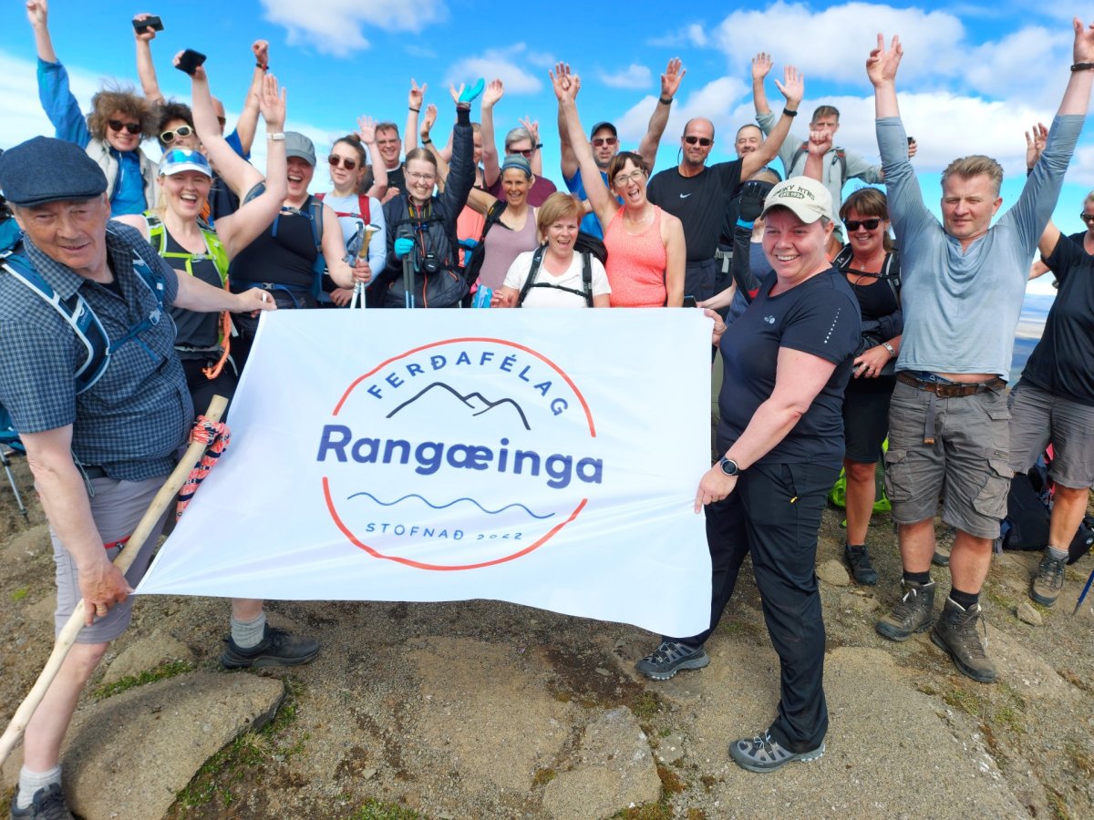 Frá göngu Ferðafélags Rangæinga á Þríhyrning 2022
