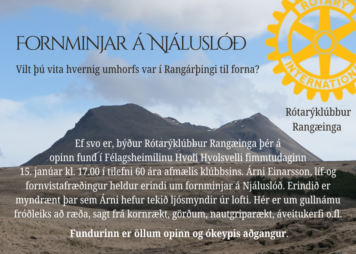 Fornminjar á Njáluslóð - erindi 15. janúar