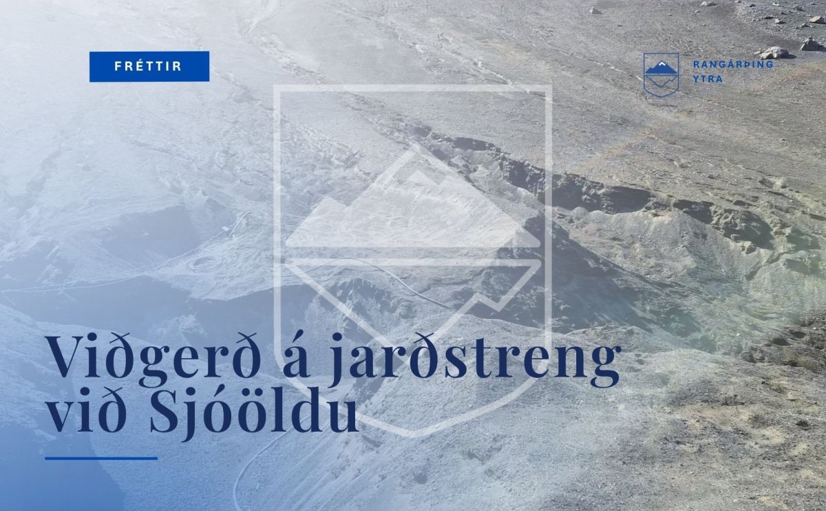 Viðgerð á jarðstreng við Snjóöldu
