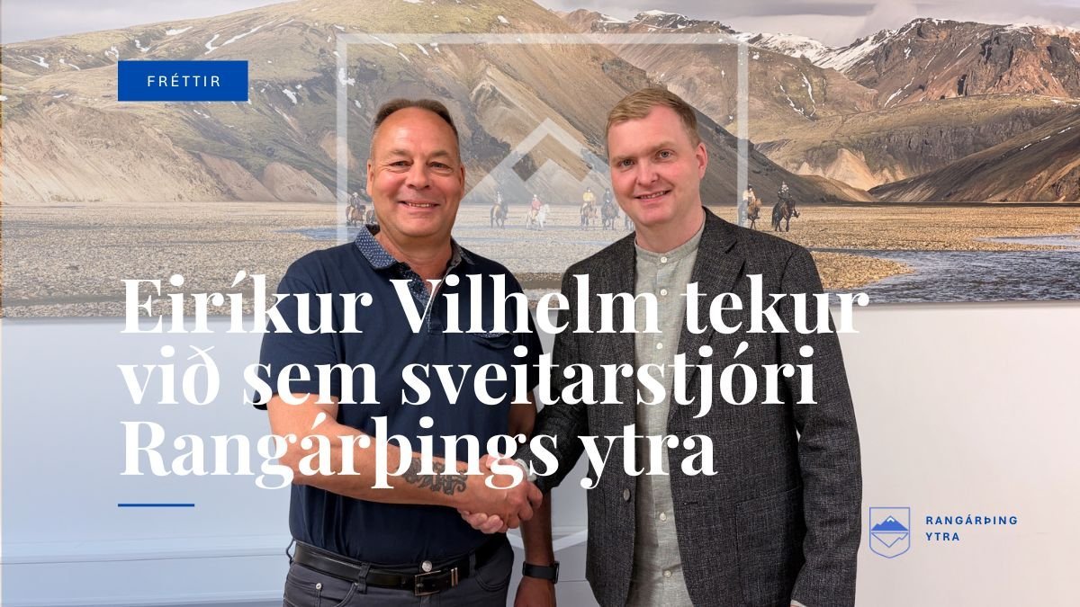 Eggert Valur Guðmundsson og Eiríkur Vilhelm Sigurðarson handsala ráðningarsamning Eiríks, sem kemur &hellip;