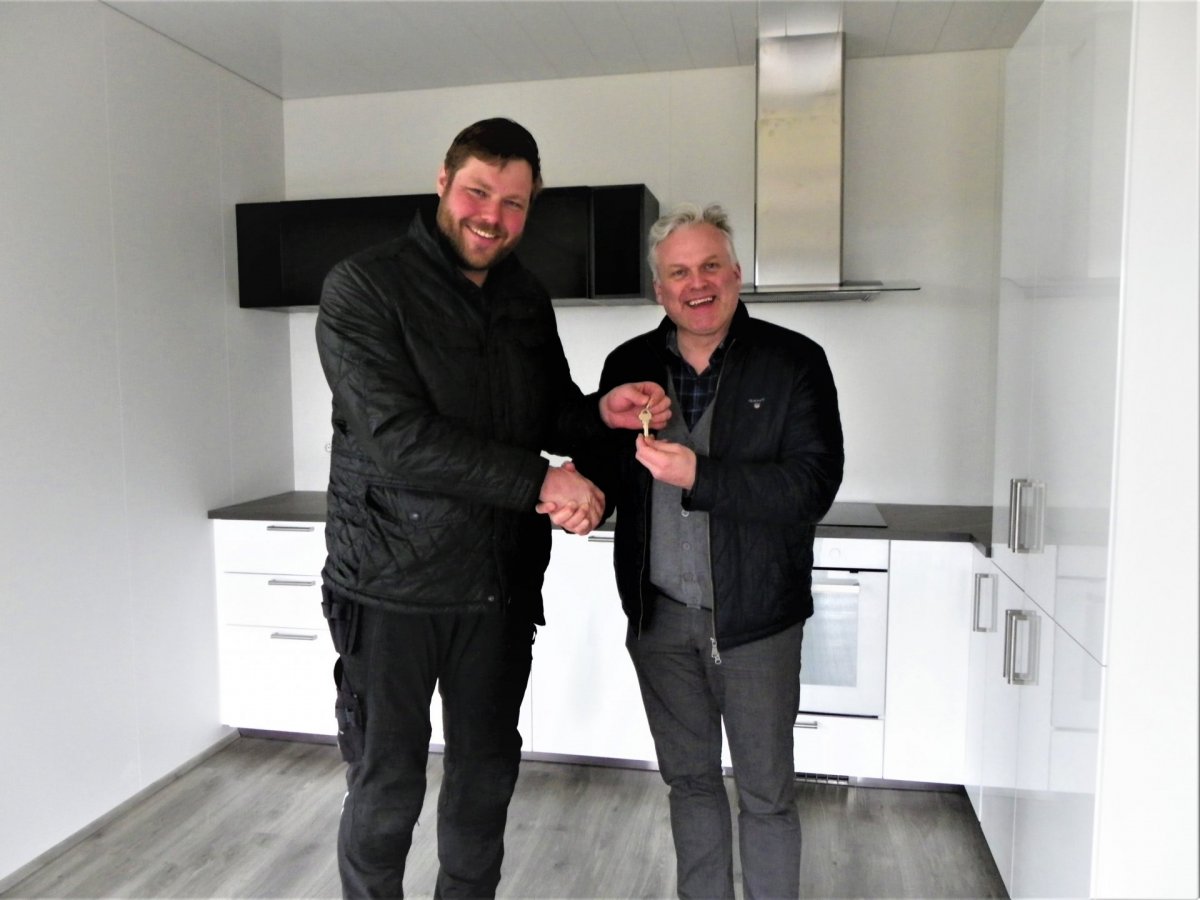 Andri Leó Egilsson verktai og Ágúst Sigurðsson sveitarstjóri.