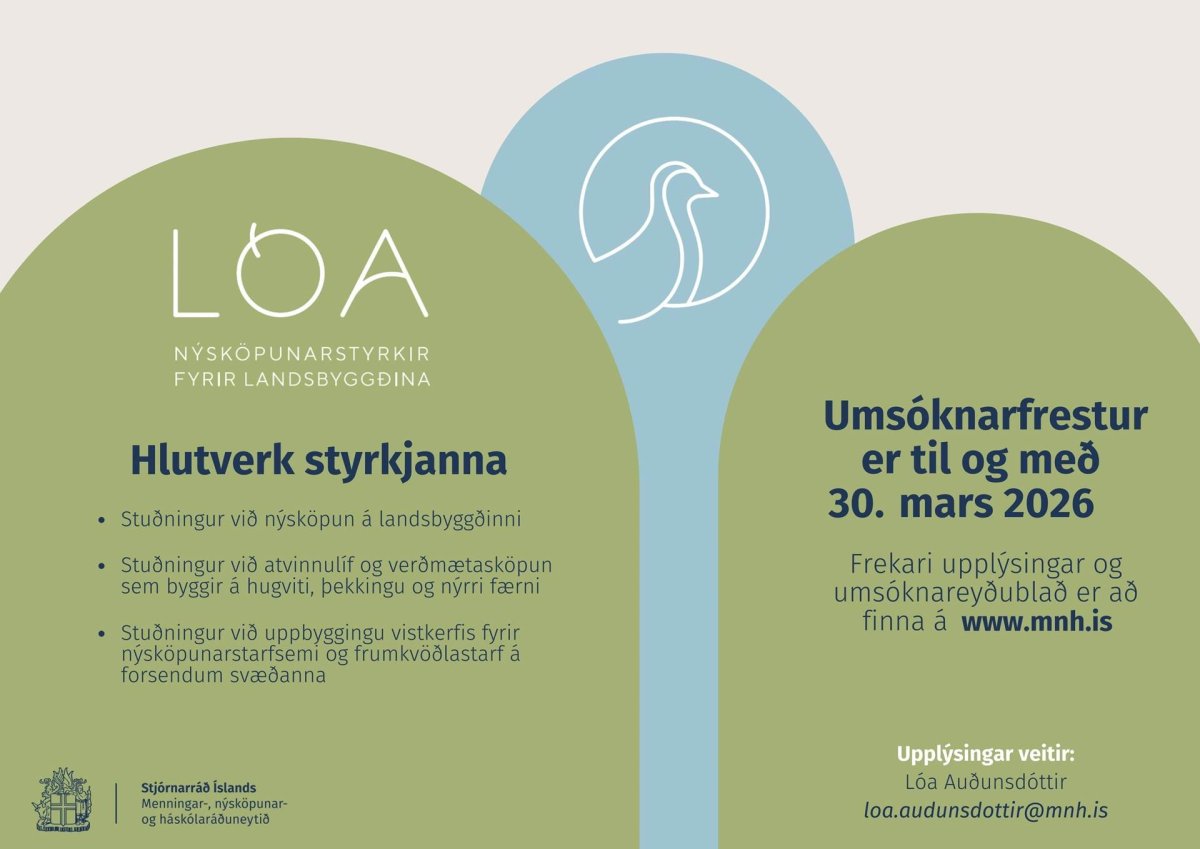 Lóa - nýsköpunarstyrkir fyrir landsbyggðina