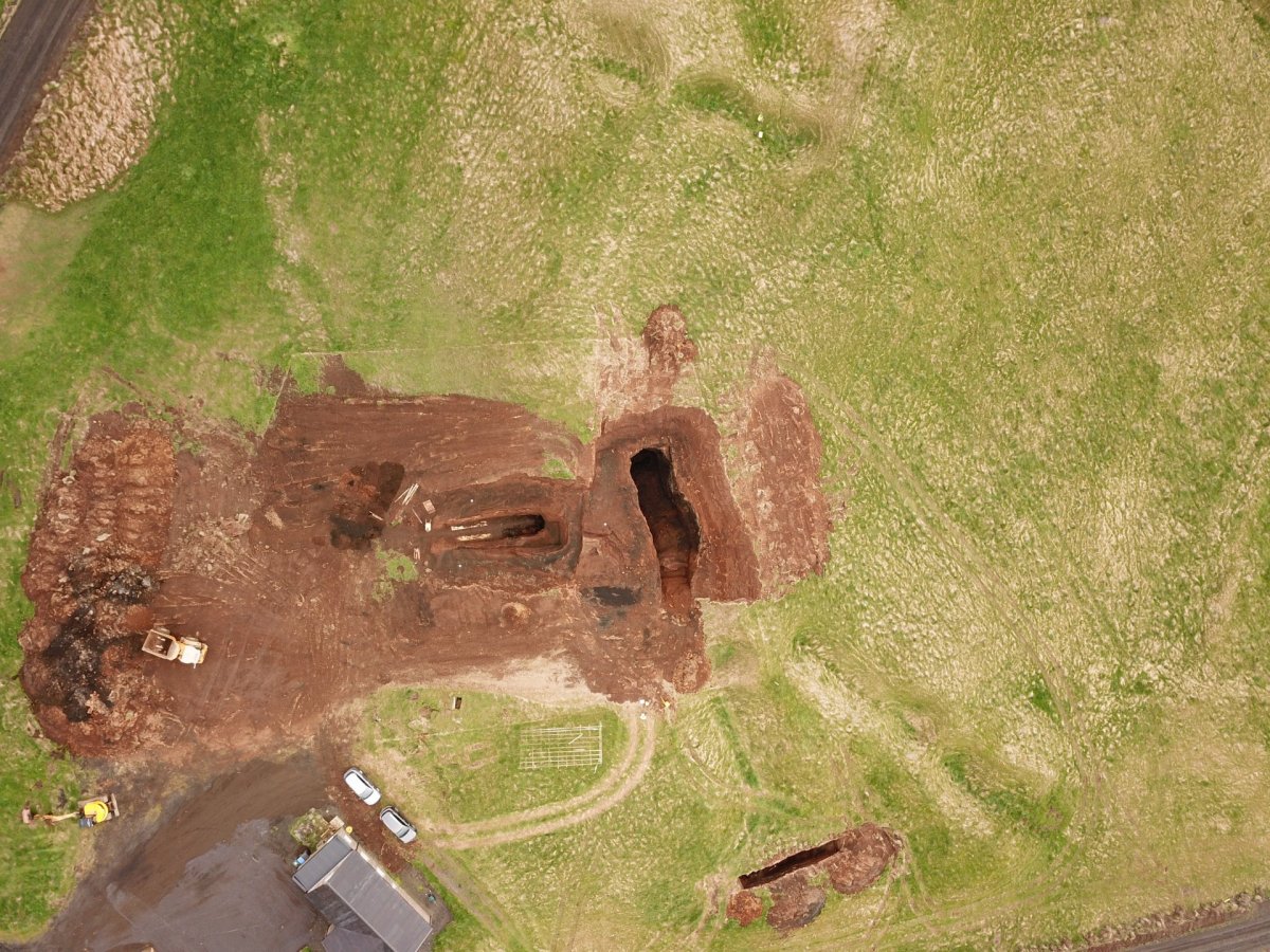 Mynd af uppgraftarsvæðinu í Odda