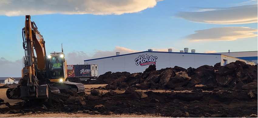 Framkvæmdasvæðið vestan við Reykjagarð // mynd frá Reykjagarði hf.