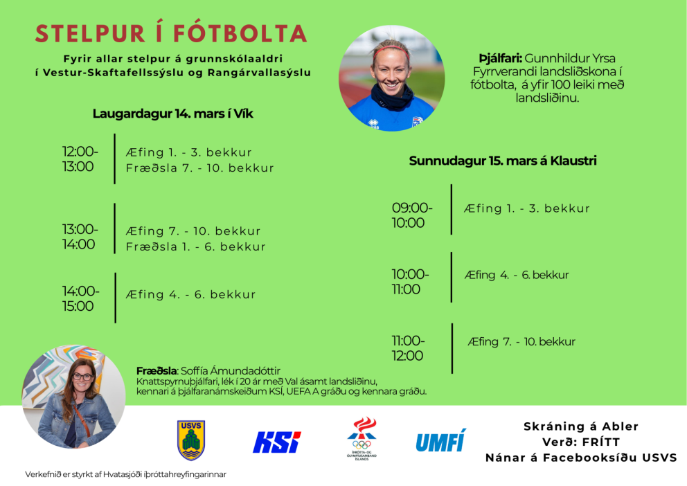 Stelpur í fótbolta - gjaldfrjálst námskeið