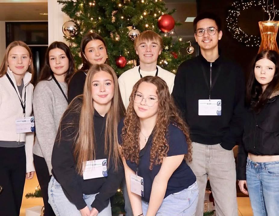 Meðlimir ungmennaráðs á ráðstefnunni.