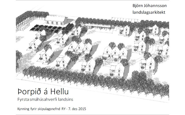 Hugmyndir um smáhúsahverfi á Hellu
