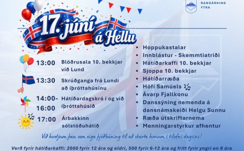 Hátíðardagskrá 17. júní á Hellu