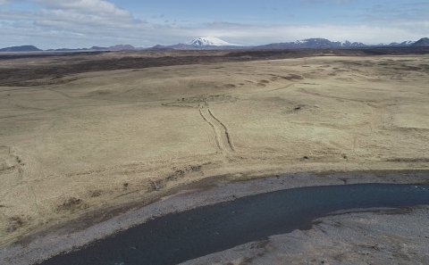 Eyðibýlið Árbær á Rangárvöllum. Mynd: Rangárvellir eyðibýli.