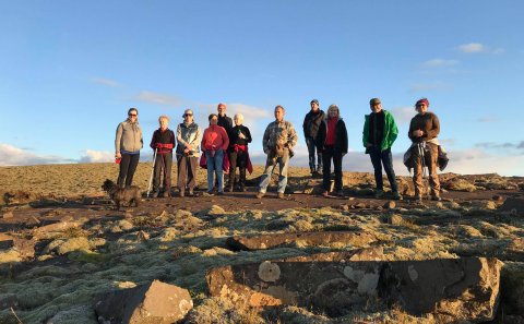 Gönguhópurinn á Gíslholtsfjalli.