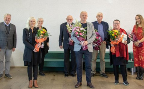 F.v. Ágúst Sigurðsson sveitarstjóri Rangárþings ytra, Sólveig Stolzenwald, Unnur Þórðardóttir, Gunna…