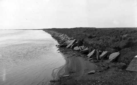 Djúpósstífla um miðja síðustu öld Mynd: Geir Zoega