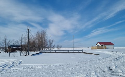 Þó nú sé vetrarlegt um að litast má búast við töluverðri umferð á þvottaplaninu í sumar.