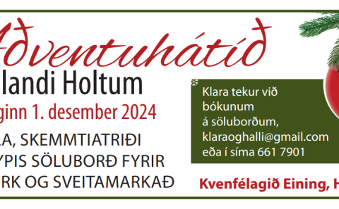 Aðventuhátíð 1. desember að Laugalandi