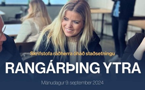 Háskóla-, iðnaðar og nýsköpunarráðherra með skrifstofu á Hellu 9. september 2024