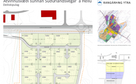Myndin sýnir aðeins hluta deiliskipulagsins. Hægt er að hlaða upp heildarmyndinni með því að smella …