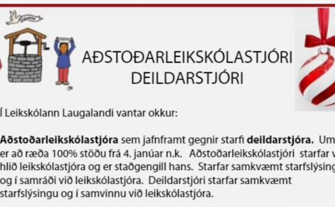 AÐSTOÐARLEIKSKÓLASTJÓRI - DEILDARSTJÓRI