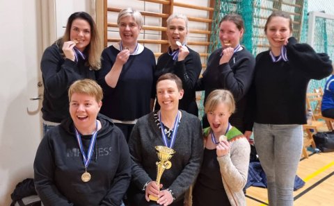 Lið Dímonar-Heklu sem varð Íslandsmeistari í 3. deild kvenna. Ljósmynd/Aðsend