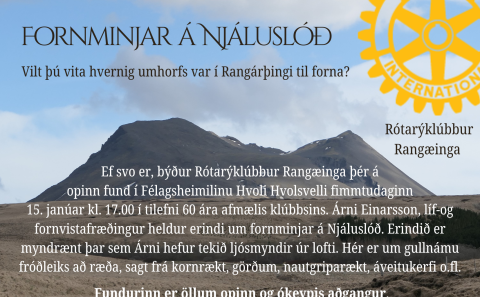 Fornminjar á Njáluslóð - erindi 15. janúar