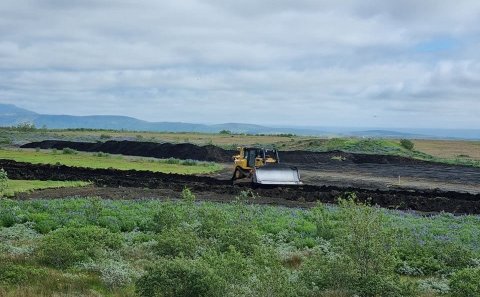 Frá upphafi framkvæmda á Rangárbökkum s.l. sumar