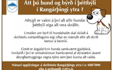 Átt þú hund og býrð í þéttbýli í Rangárþingi ytra?