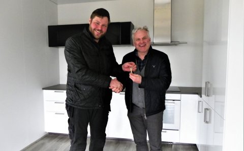 Andri Leó Egilsson verktai og Ágúst Sigurðsson sveitarstjóri.