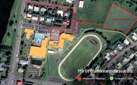 Upphaf framkvæmda á skólasvæði á Hellu