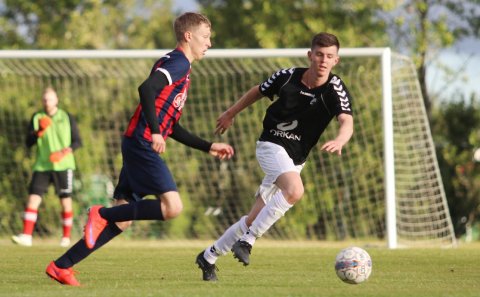 Kristinn Ásgeir Þorbergsson skoraði fyrri KFR. sunnlenska.is/Guðmundur Karl