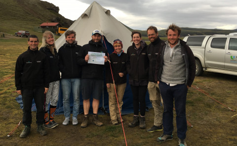 Myndin er af landvörðum Umhverfisstofnunar og sjálfboðaliðum á Fjallabaki