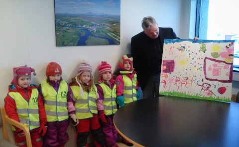 Góðir gestir komu í heimsókn