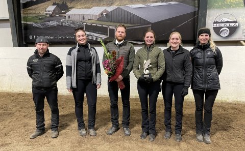 Lið Byko f.v. Sævar Örn Sigurvinsson, Herdís Rútsdóttir, Árni Sigfús Birgisson, Elin Holst, Brynja A…