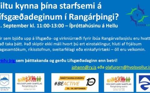 Lífsgæðadagur á Hellu 21. september