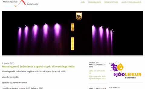 Menningarráð Suðurlands auglýsir styrki til menningarmála