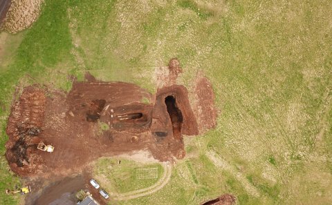 Mynd af uppgraftarsvæðinu í Odda