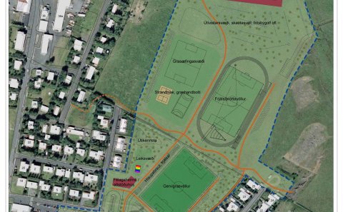 Kallað eftir hugmyndum íbúa um nýtt íþrótta- og útivistarsvæði á Hellu
