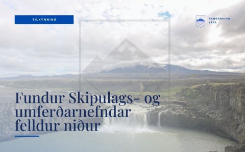 Fundur Skipulags- og umferðarnefndar 3. september felldur niður