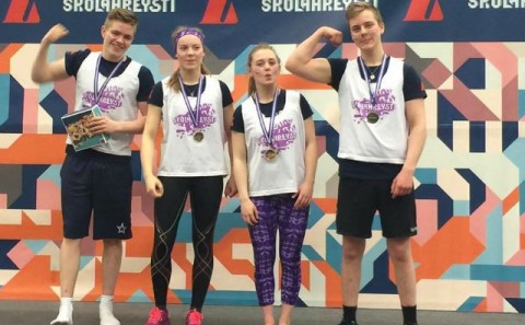 Laugalandsskóli og Grunnskólinn á Hellu tóku þátt í skólahreysti