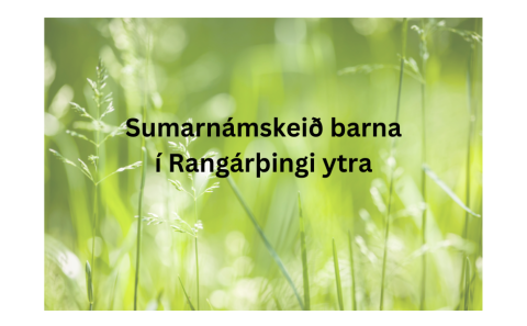 Sumarnámskeið barna - bæklingurinn er væntanlegur