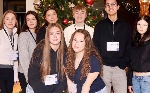 Meðlimir ungmennaráðs á ráðstefnunni.